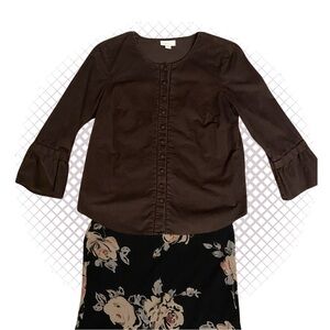 **Everything must go by 06/20** flared sleeve corduroy blouse